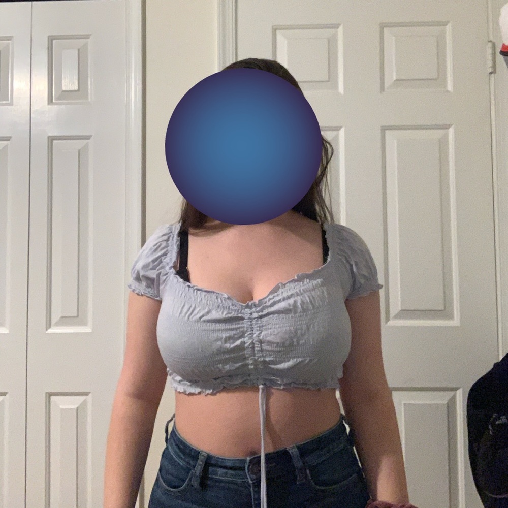 Light Blue Crop Top